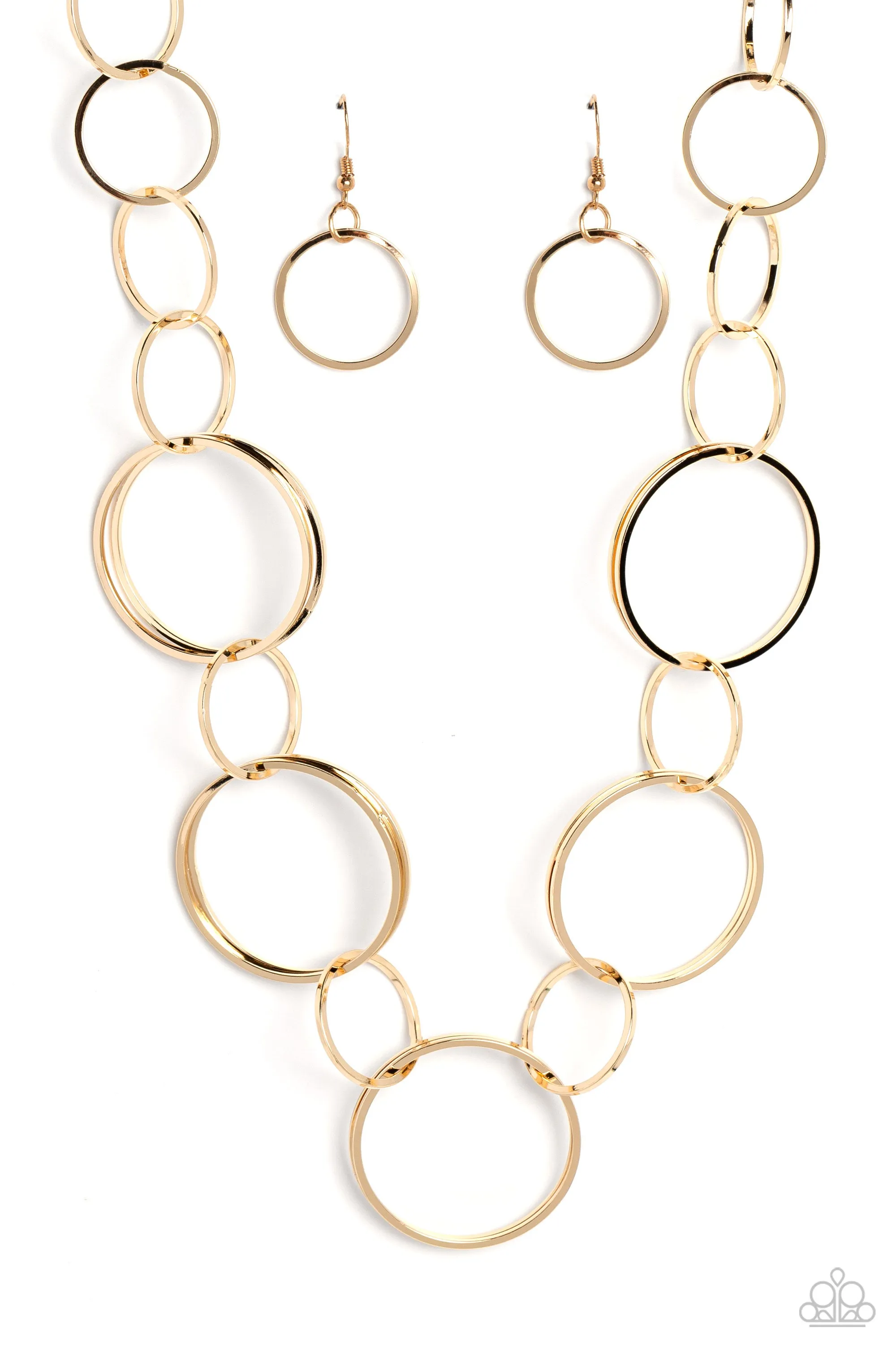 Paparazzi Shimmering Symphony - Gold Necklace