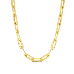 Paperclip Necklace in 14k Gold Plating