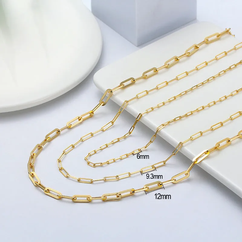 Paperclip Necklace in 14k Gold Plating