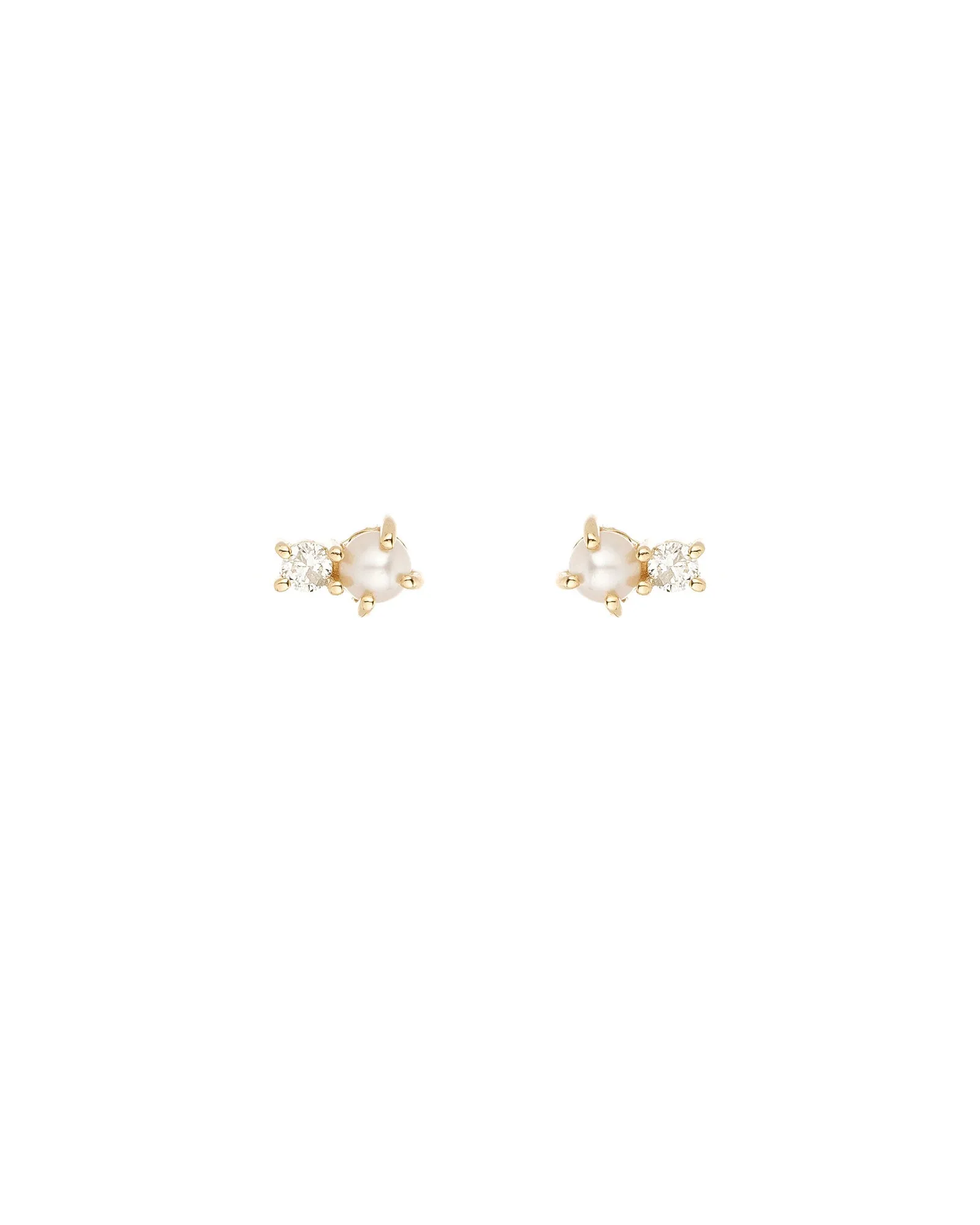 Pearl   Diamond Amigos Studs