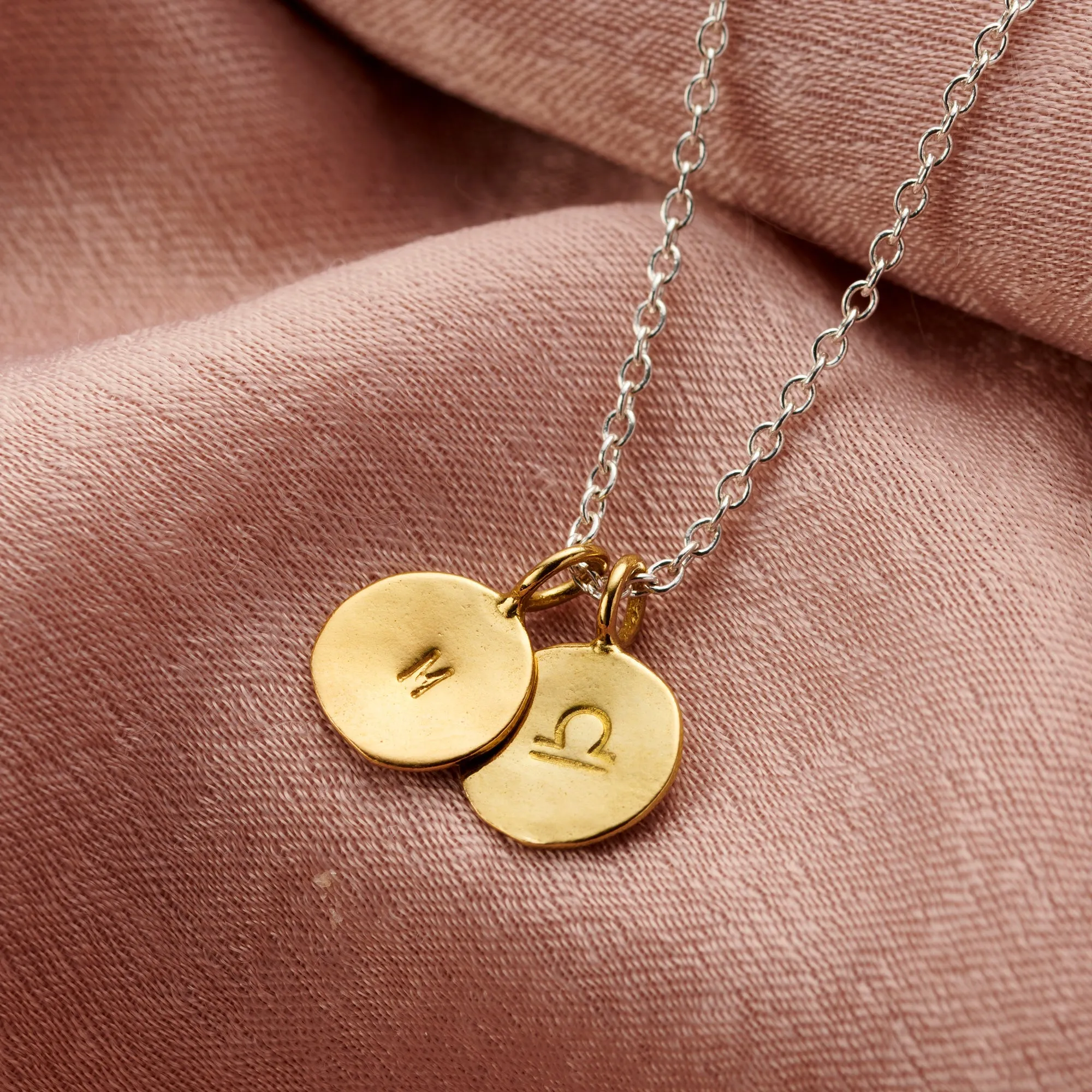 Personalised Libra Zodiac Charm Necklace