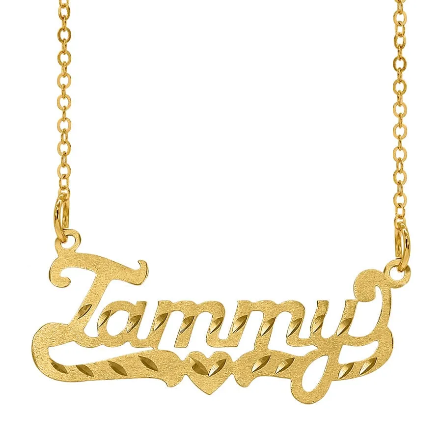 Personalized Name necklace with Diamond Cut Tammy