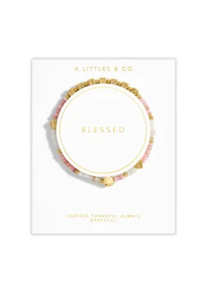 "Blessed" Gold Stretch Bracelet