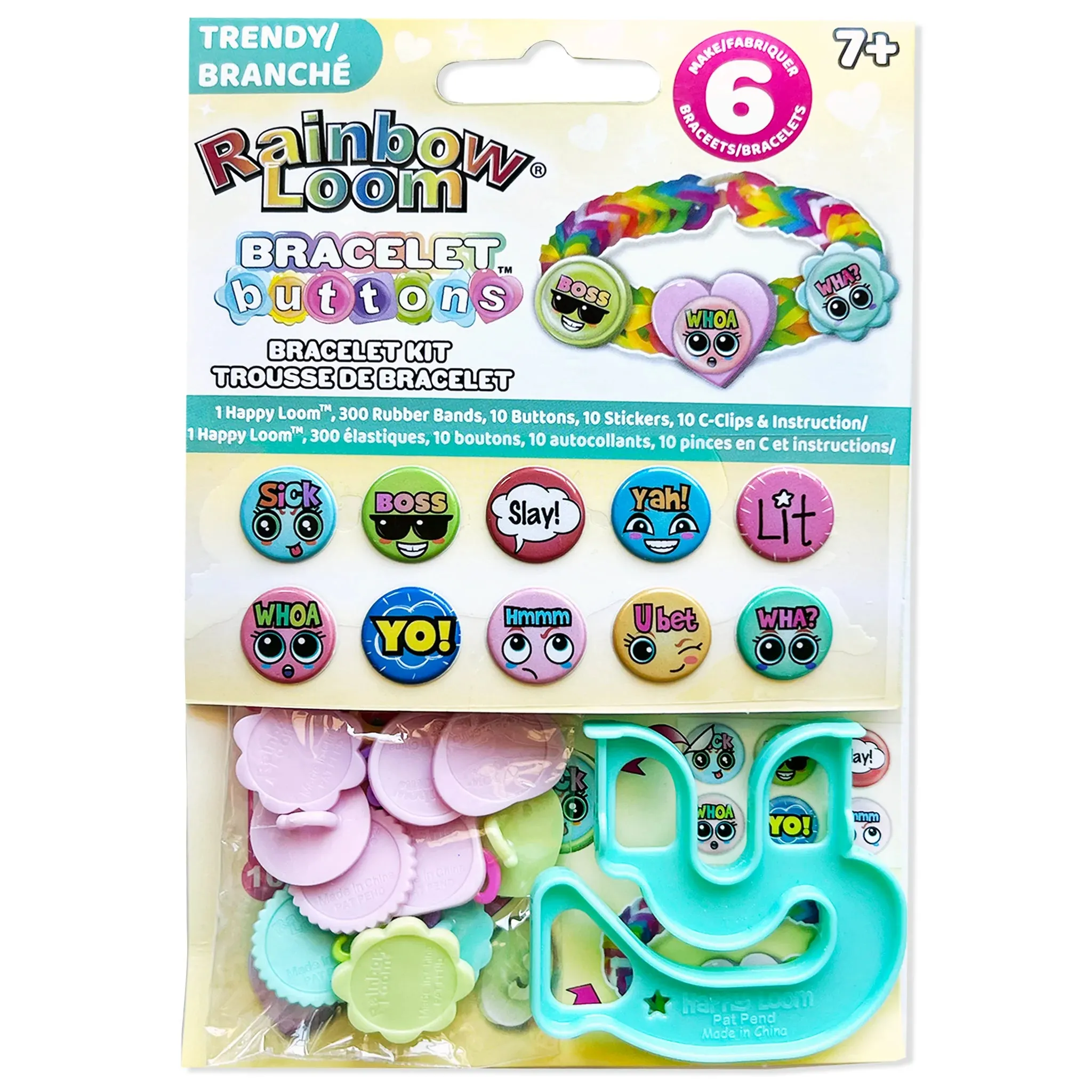 Rainbow Loom® Bracelet Buttons - Trendy