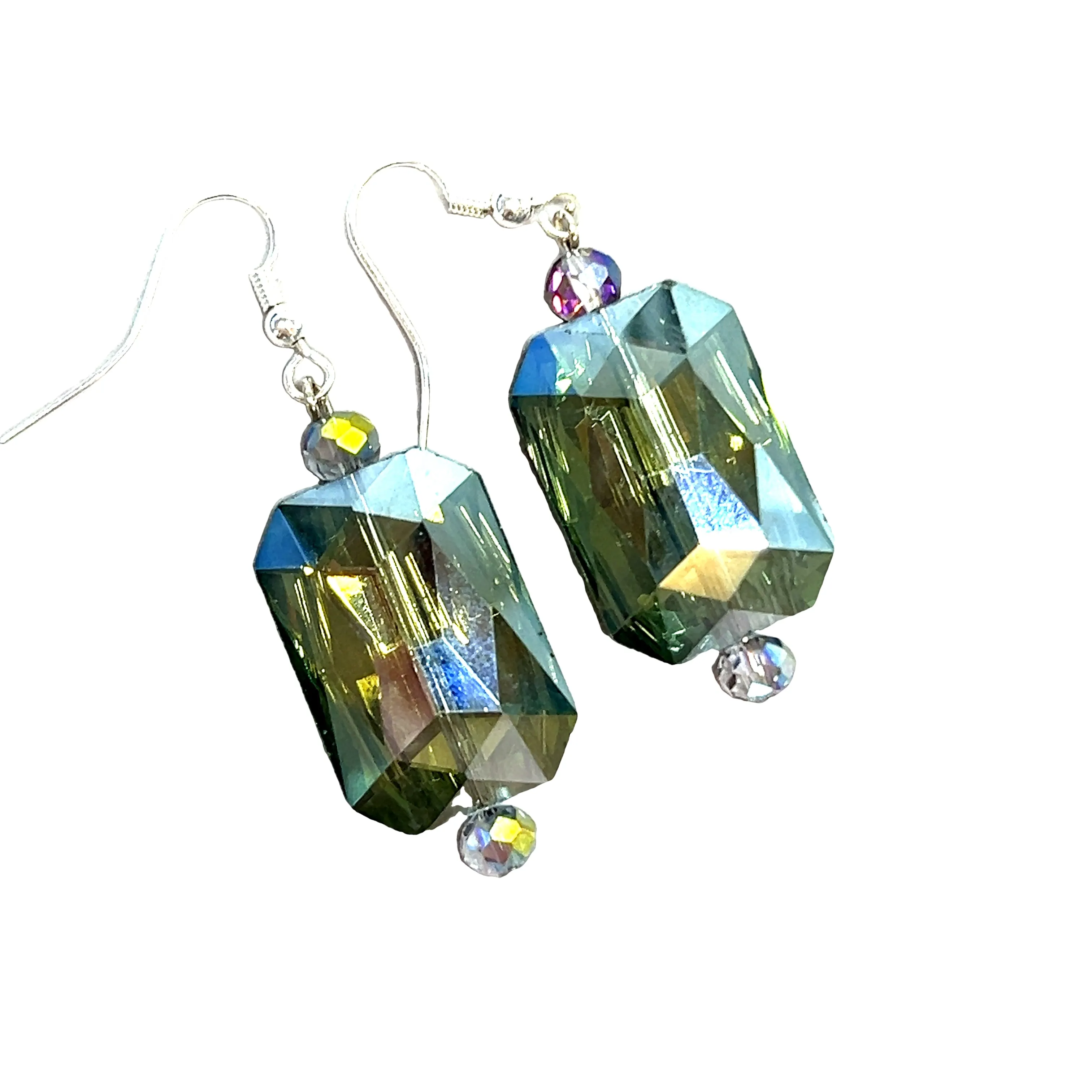 Rectangle Crystal Earrings