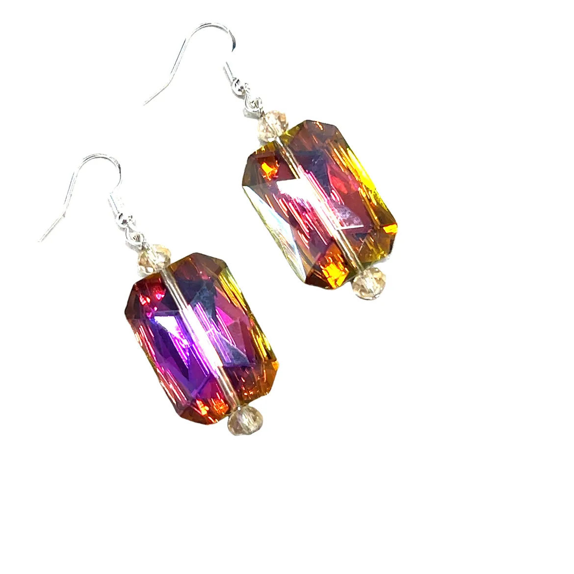 Rectangle Crystal Earrings