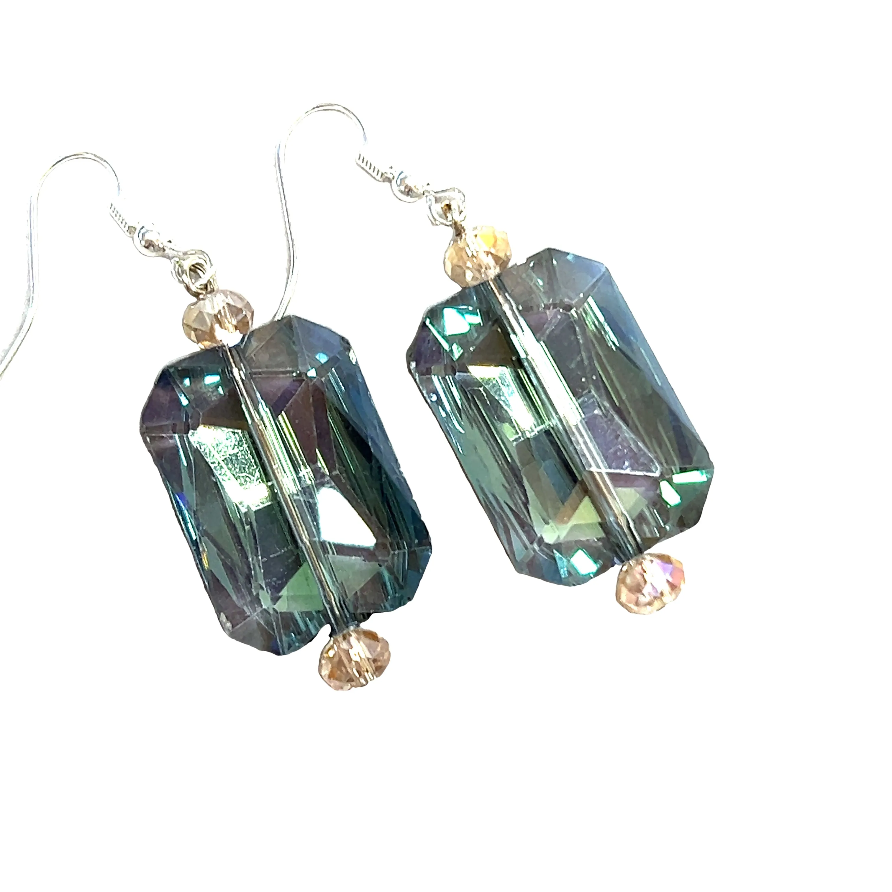 Rectangle Crystal Earrings