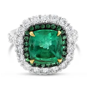 Regal Collection® Emerald & Diamond Ring | 18K White Gold