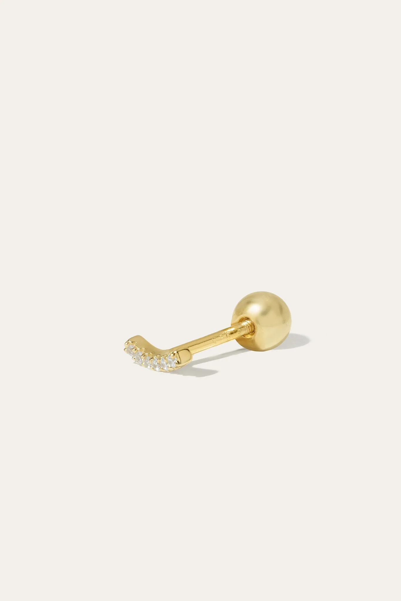 Rio gold vermeil stud (ball screw)