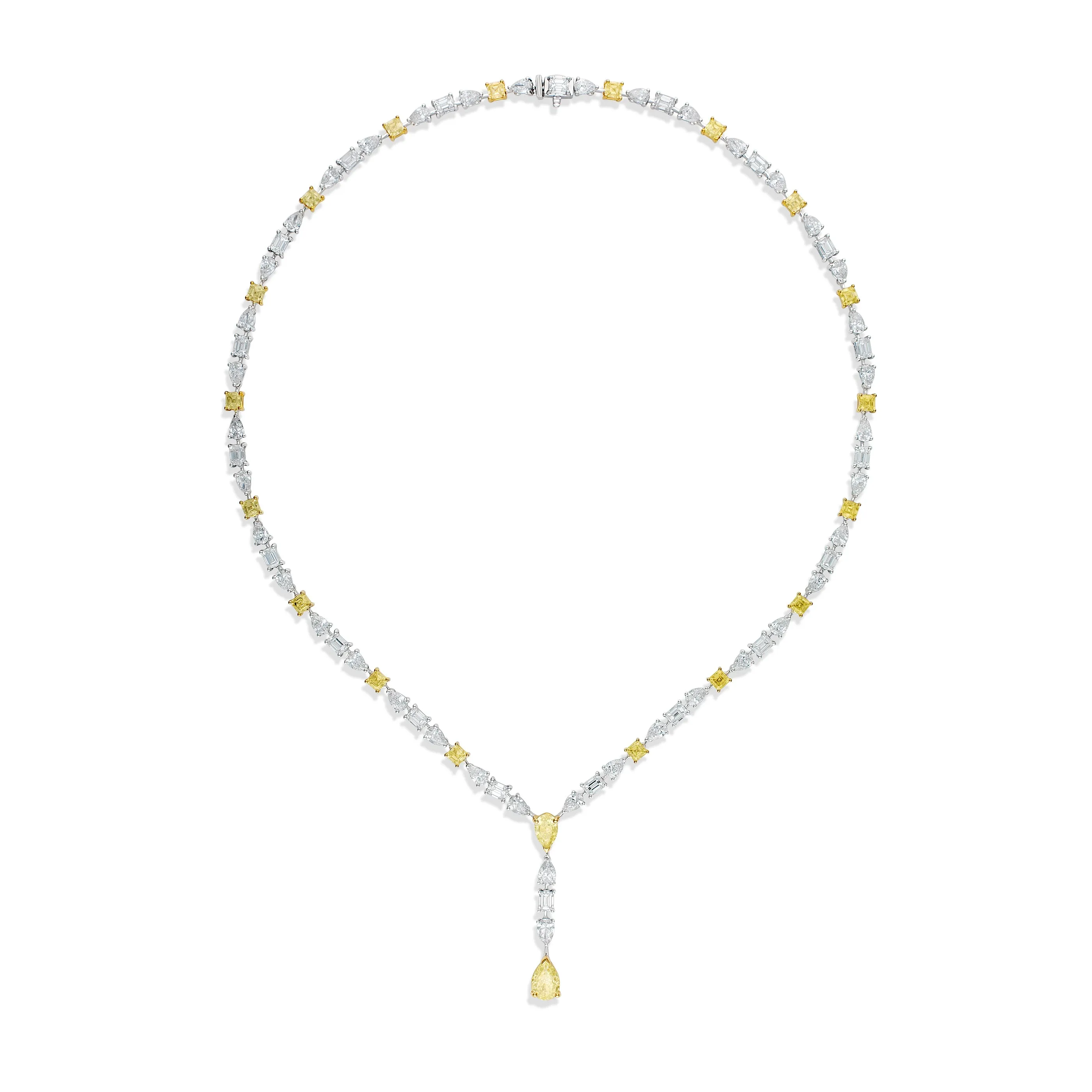 Riviera Monaco Fancy Yellow Diamond Drop Necklace