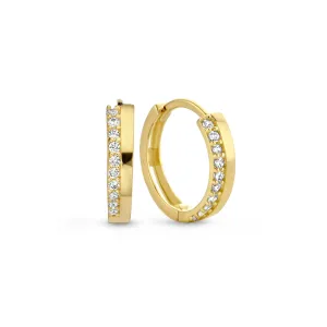 Rivoli Esmée 14 karat gold hoop earrings with zirconia stones