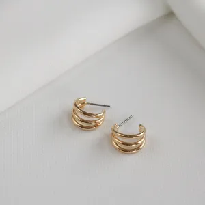 Rocco Triple Ring Hoop Earrings