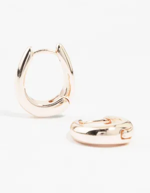 Rose Gold Gradual Small Huggie Earrings