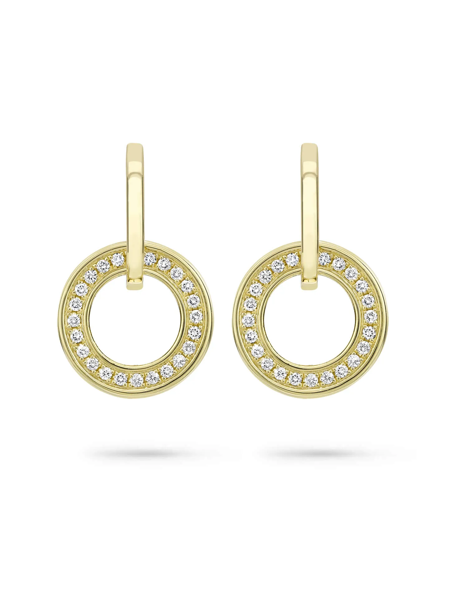 Roulette Classic Yellow Gold Diamond Earrings