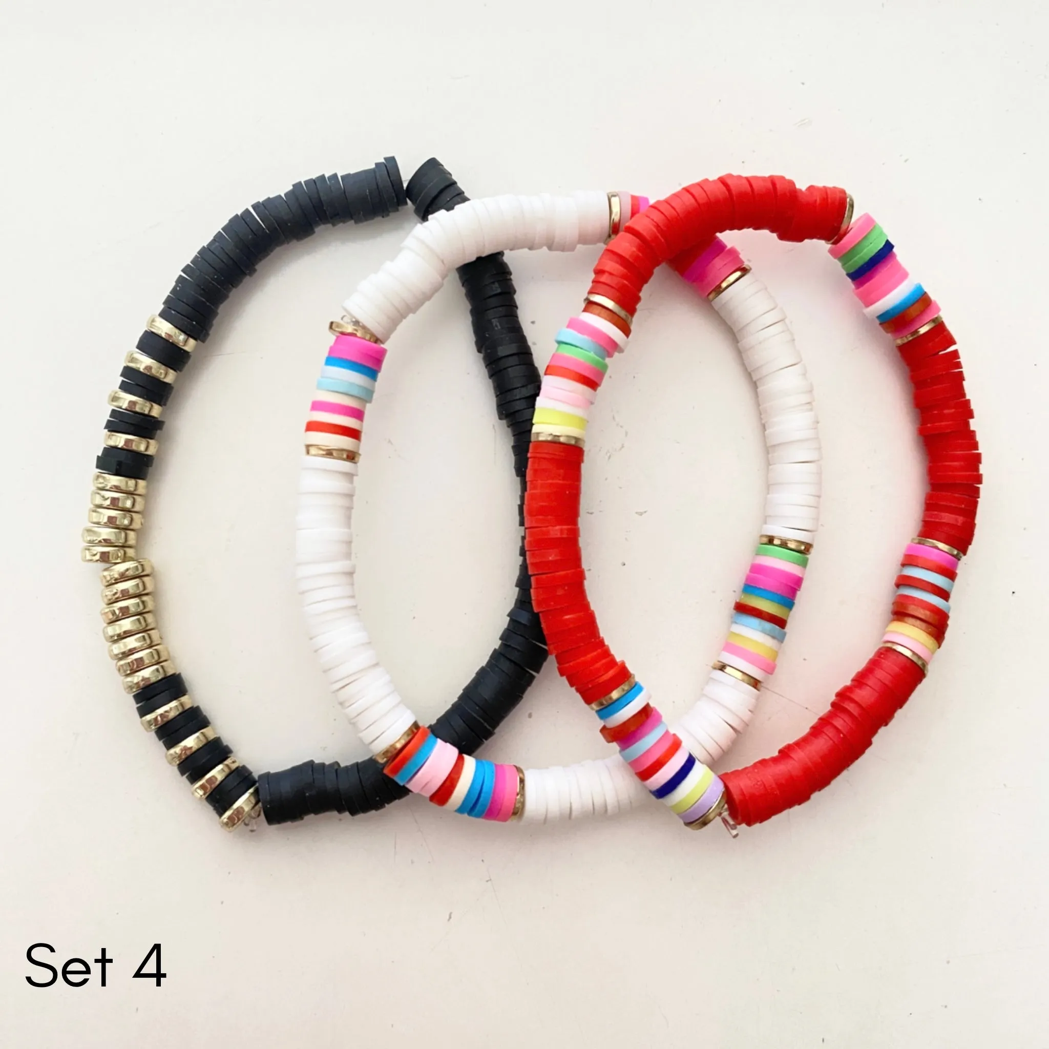 Rubber Bead Bracelet Sets