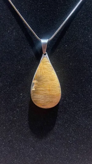 Saganite Teardrop Crystal Pendant (XL)