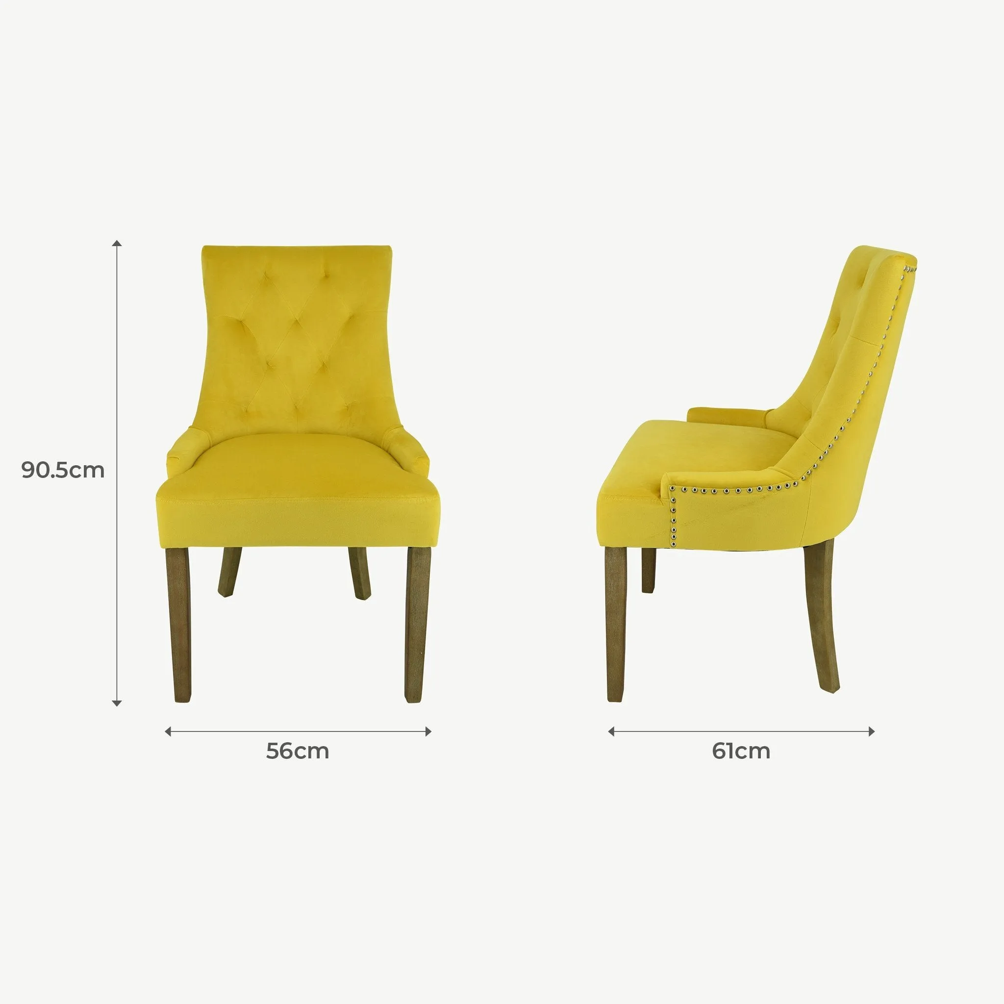 Sandy Dining Chairs Gold Velvet