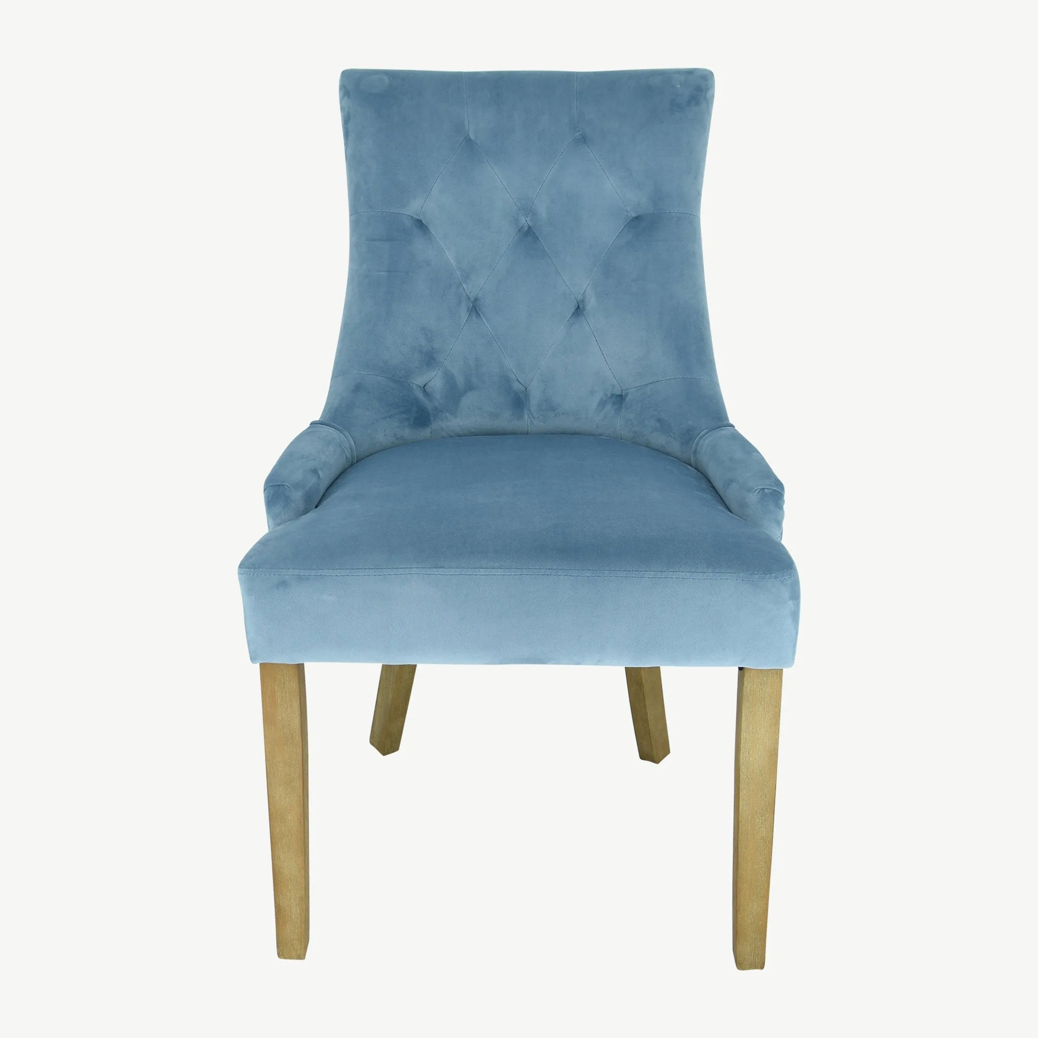 Sandy Dining Chairs Powder Blue Velvet