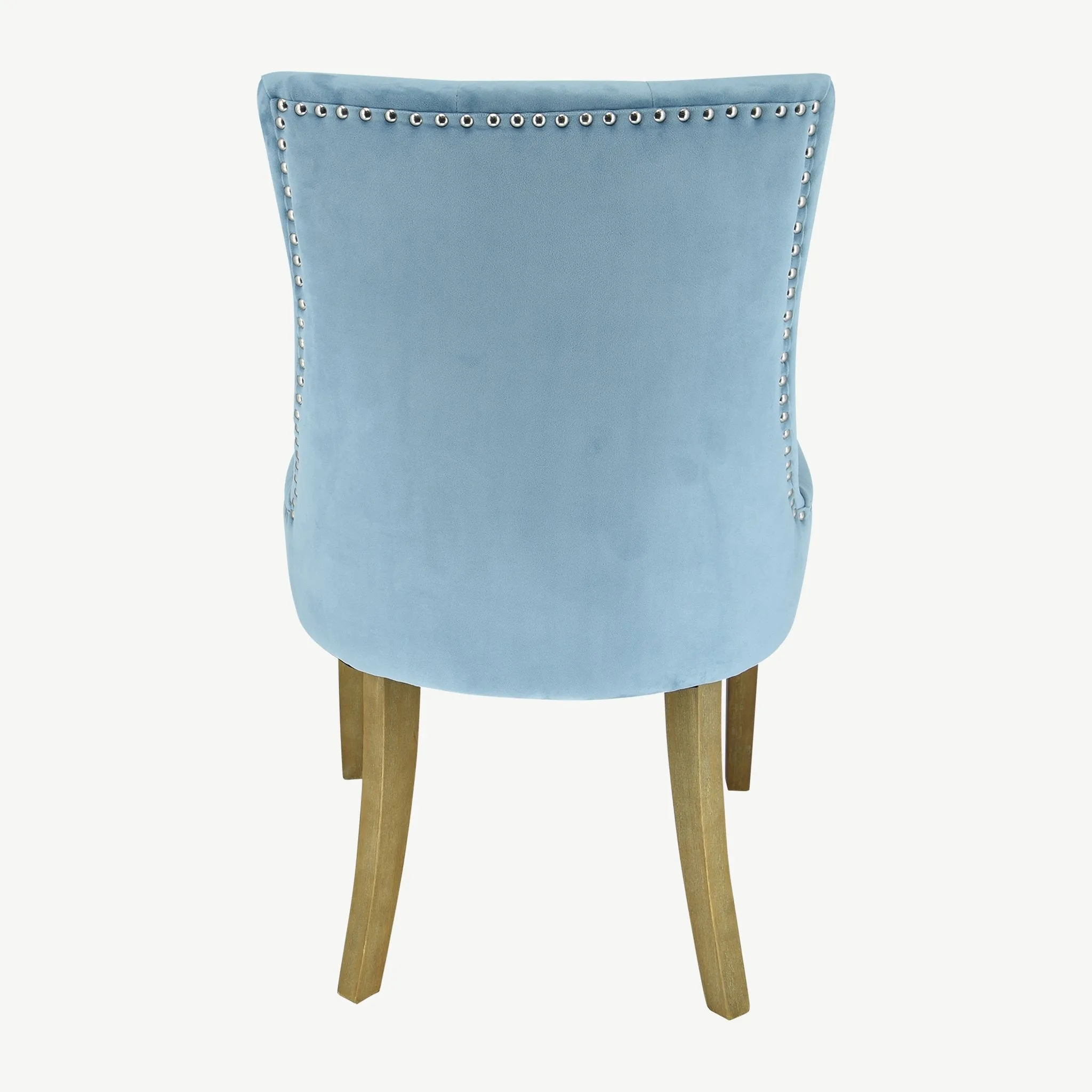 Sandy Dining Chairs Powder Blue Velvet