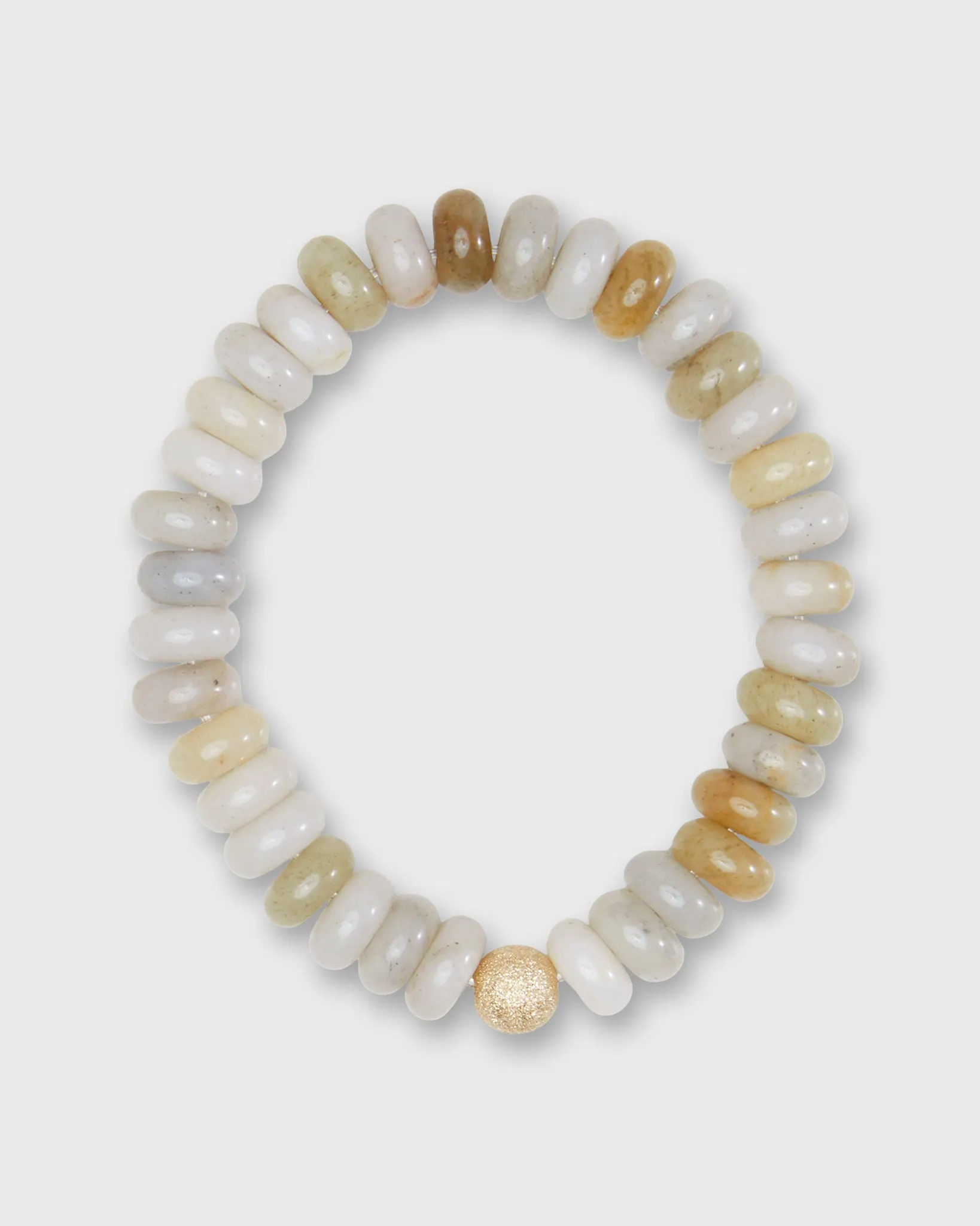 Semi Precious Beaded Bracelet in Stone Monochrome