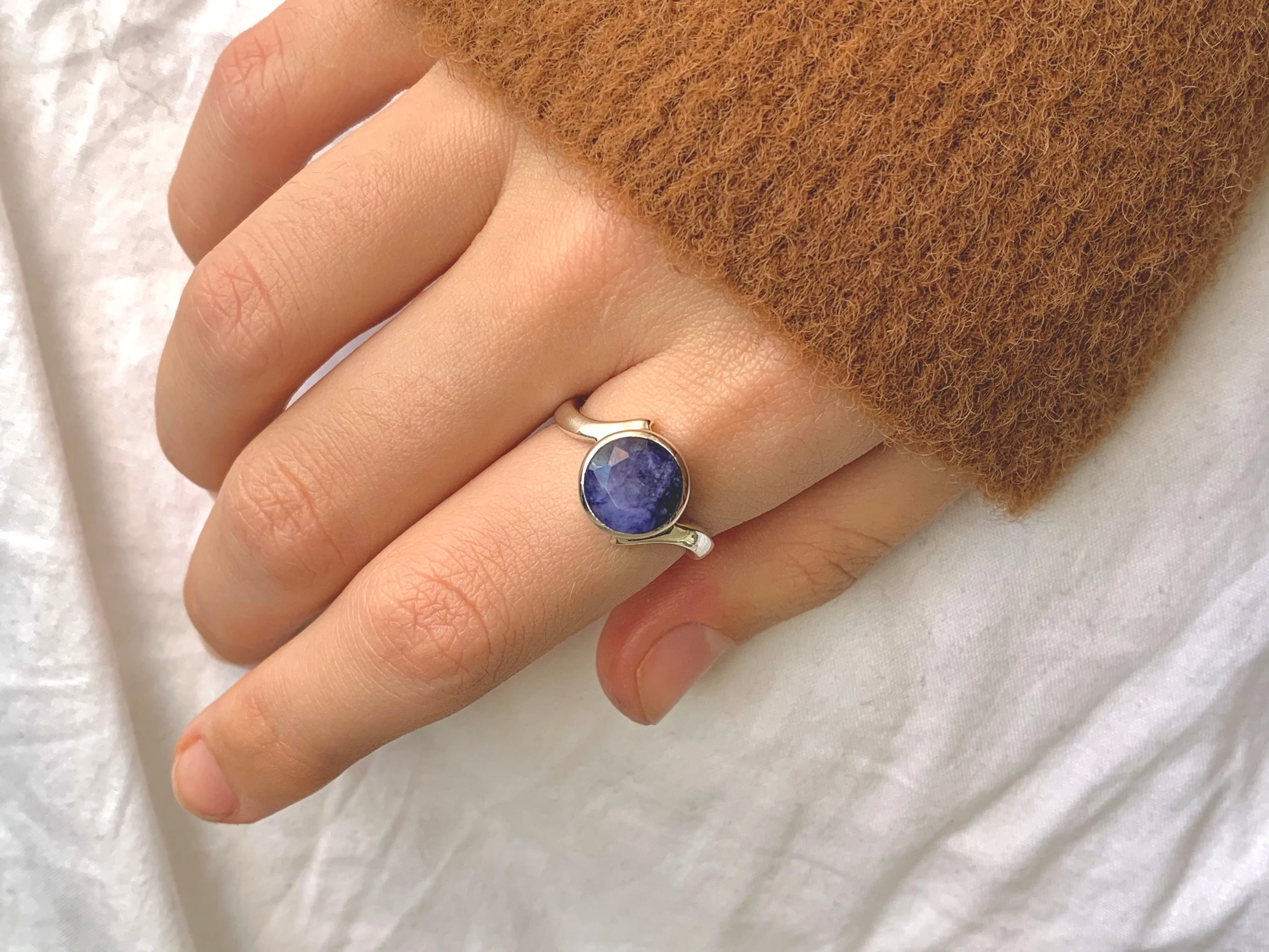 Semi-precious Sapphire Efimia Ring - Round (US 5.5 & 7)