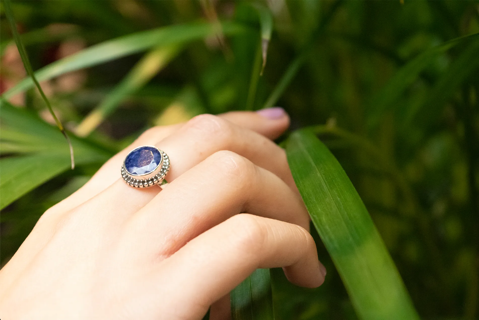 Semi-precious Sapphire Rhea Ring (US 7.5 & 8)