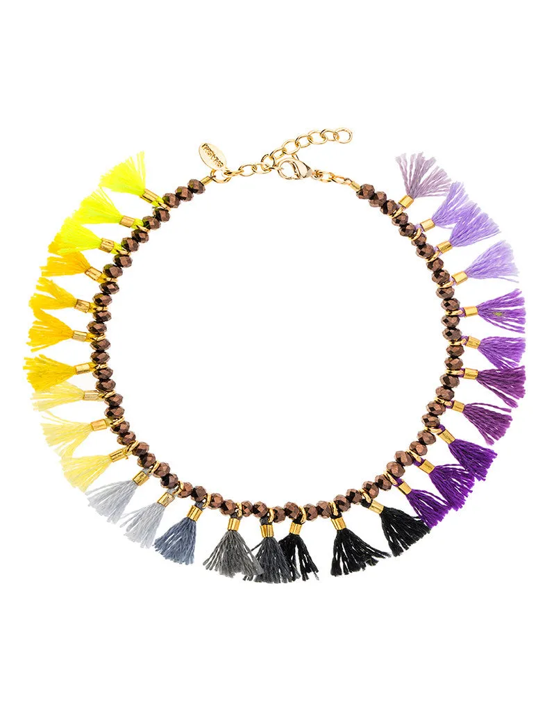 Shashi Jamie Ombre Tassel Bracelet in Purple