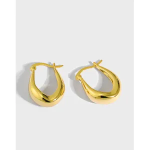 Sleek Gold  Teardrop Hoops jlt11568