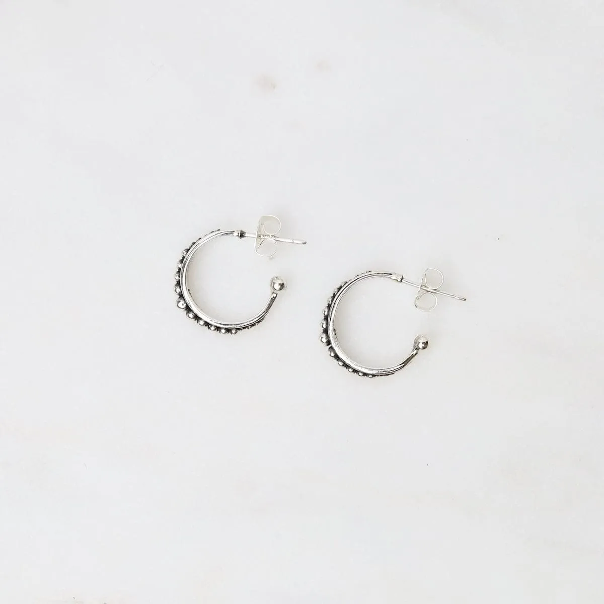 Small Granulated Hoops