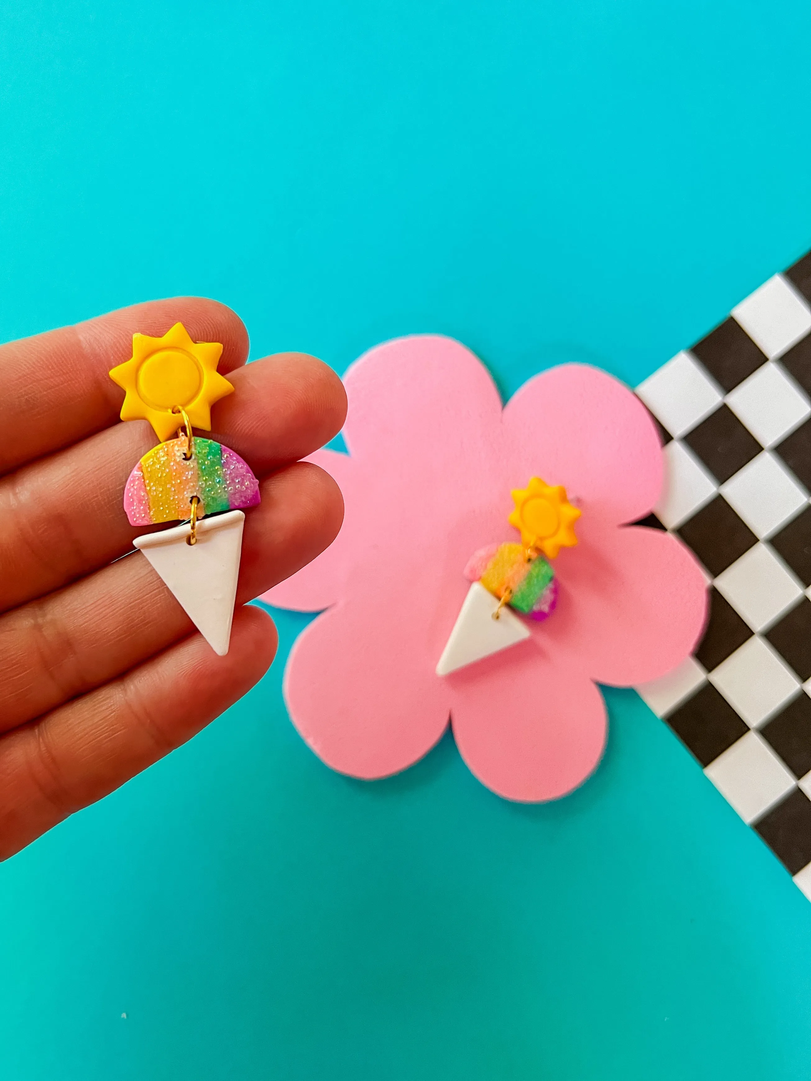 Snow Cone Summer | Polymer Clay Earrings