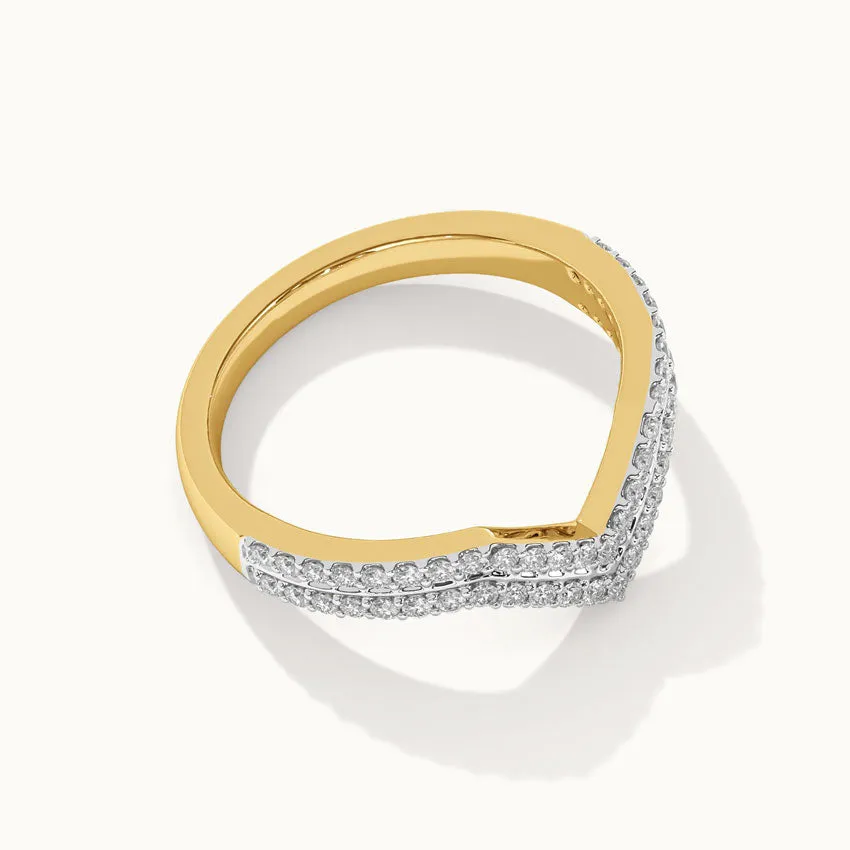 Stackable Chevron Diamond Band