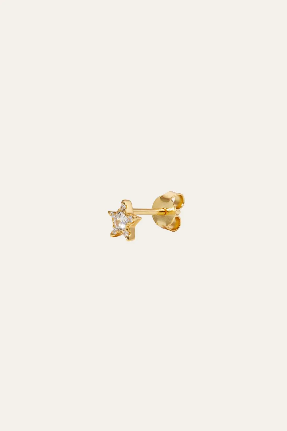 Star gold vermeil stud