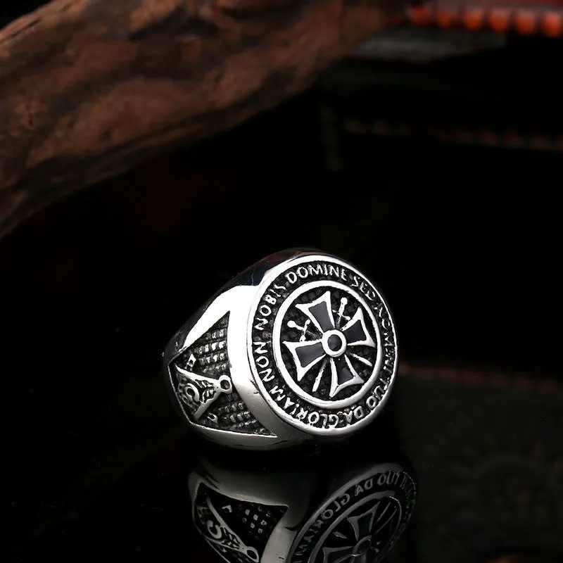 Steel soldier new arrvial men knights templars ring stainless steel high quality fashion jewelry popular ring