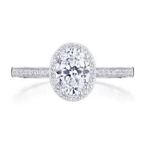 Tacori Coastal Crescent Oval Cut Diamond Engagement Ring P103OV75X55FW