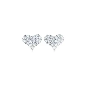 TEEK - Moissanite 925 SS Heart Stud Earrings