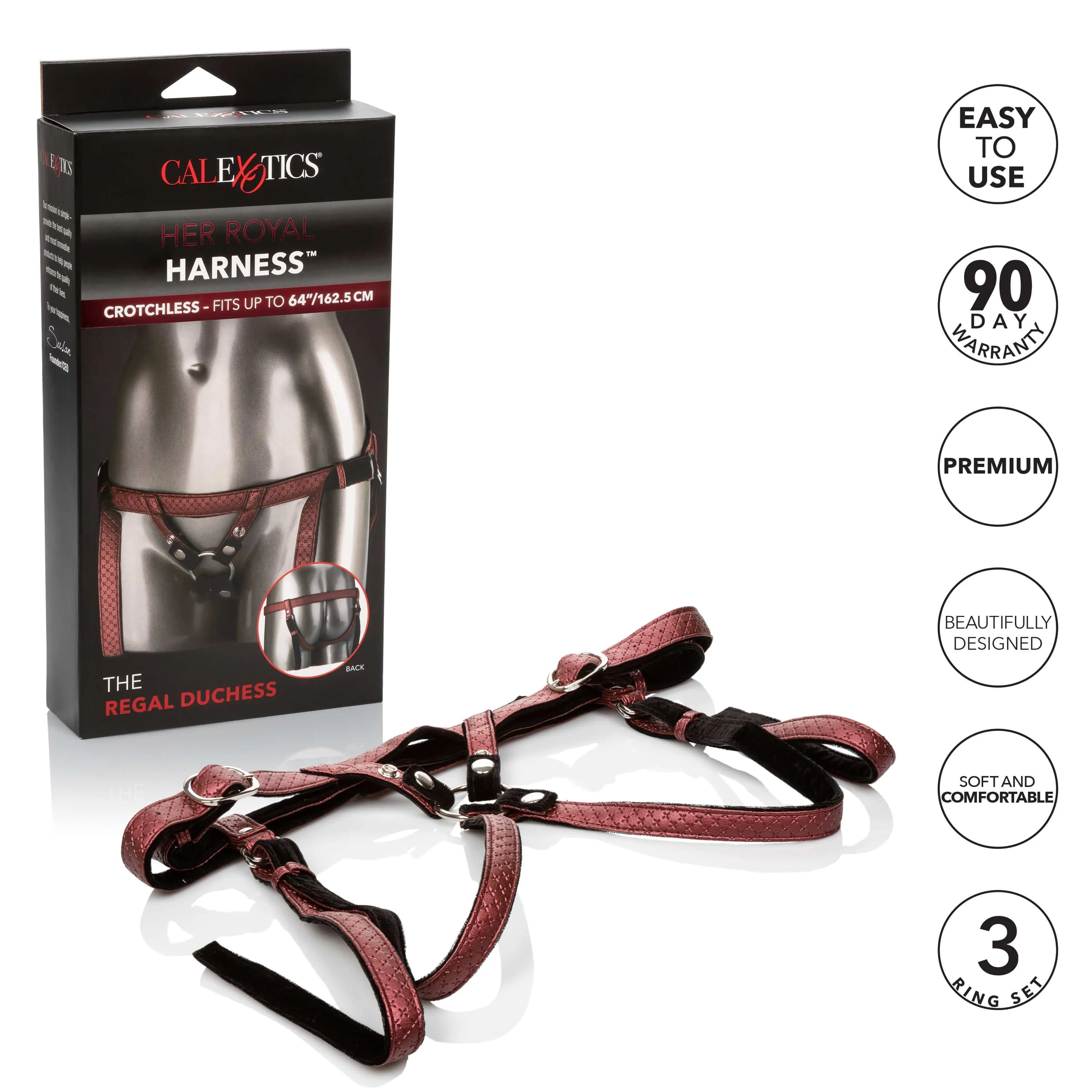 The Regal Duchess Strap-on Harness - Red