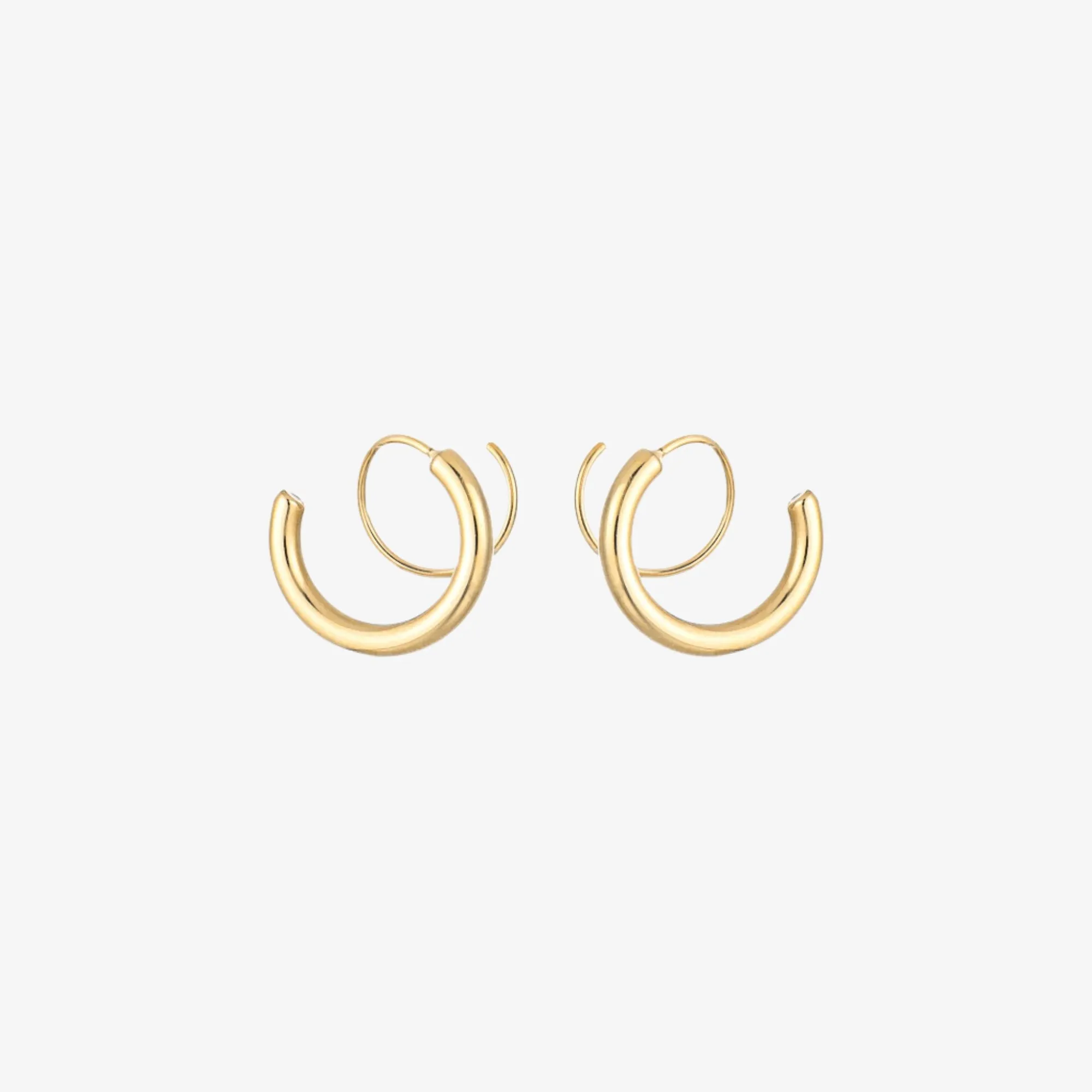 Twisted Circle Hoop Earrings