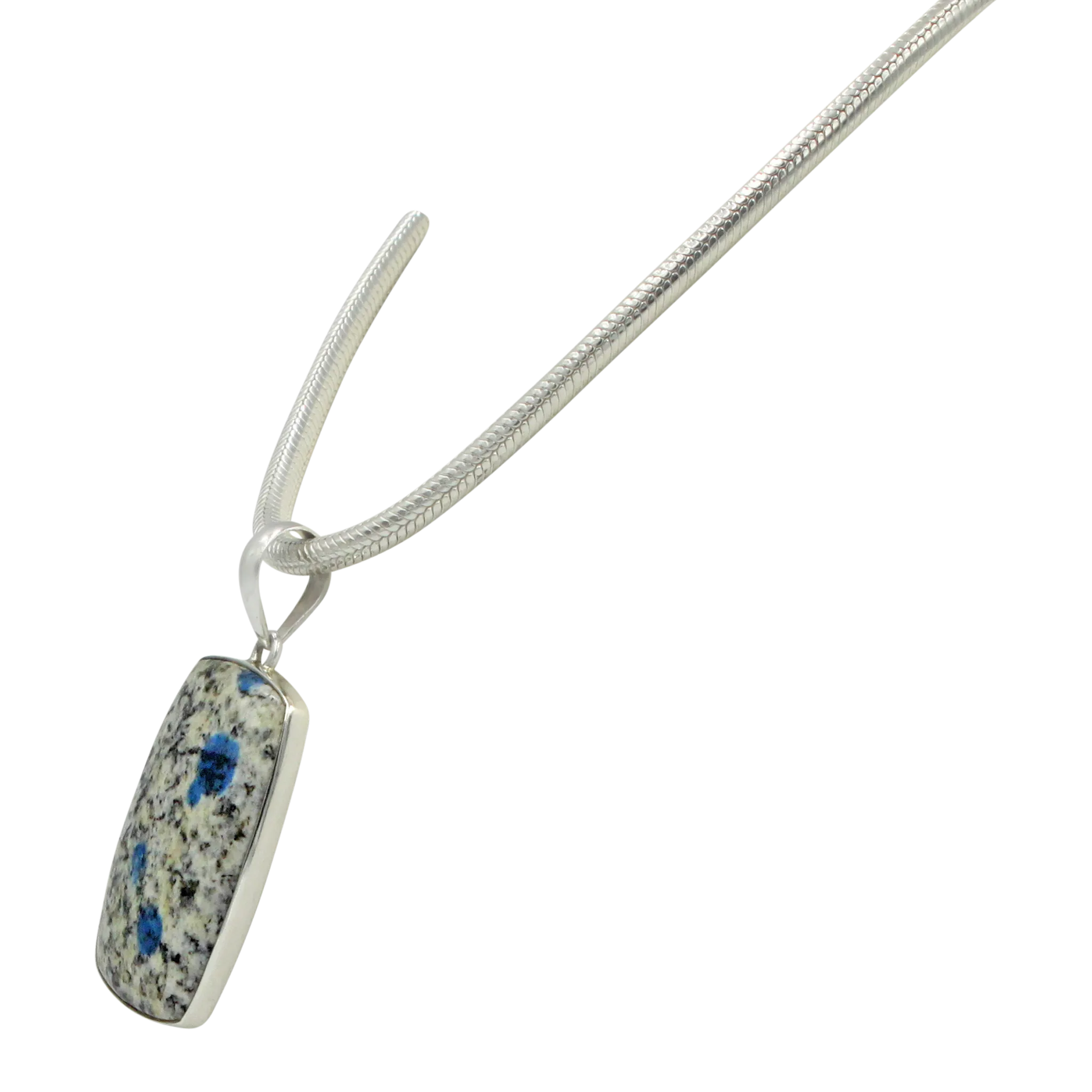 Very Beautiful Rectangular K2 Jasper Statement Pendant in Open Back Bazel Setting