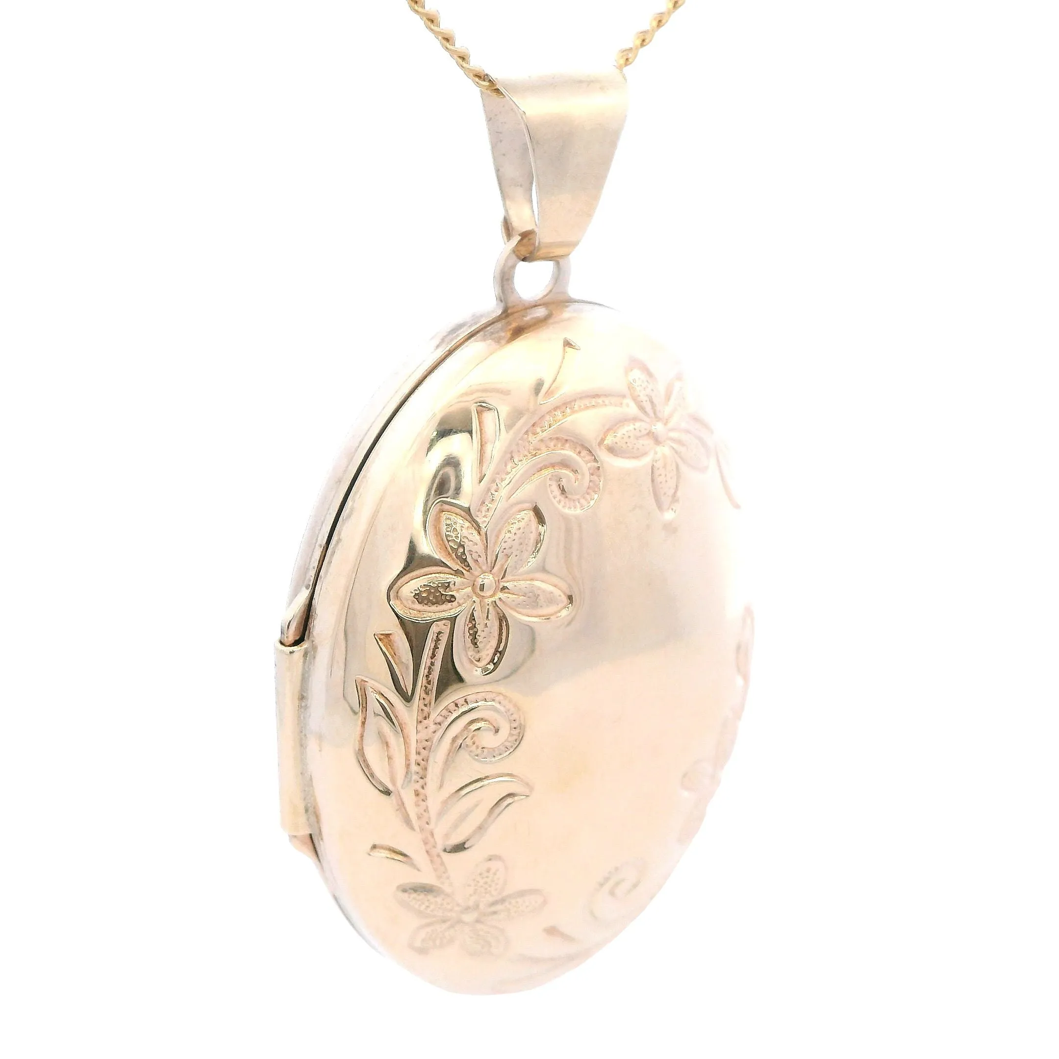 Vintage 9ct Yellow Gold Locket with Birmingham Hallmark