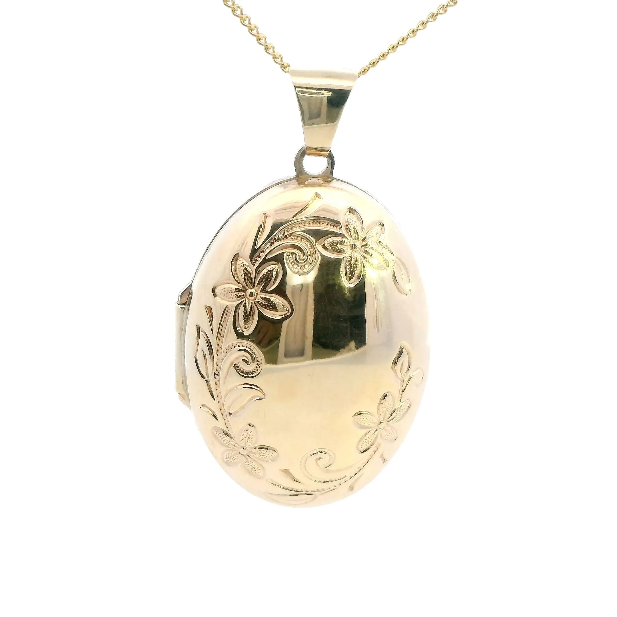 Vintage 9ct Yellow Gold Locket with Birmingham Hallmark