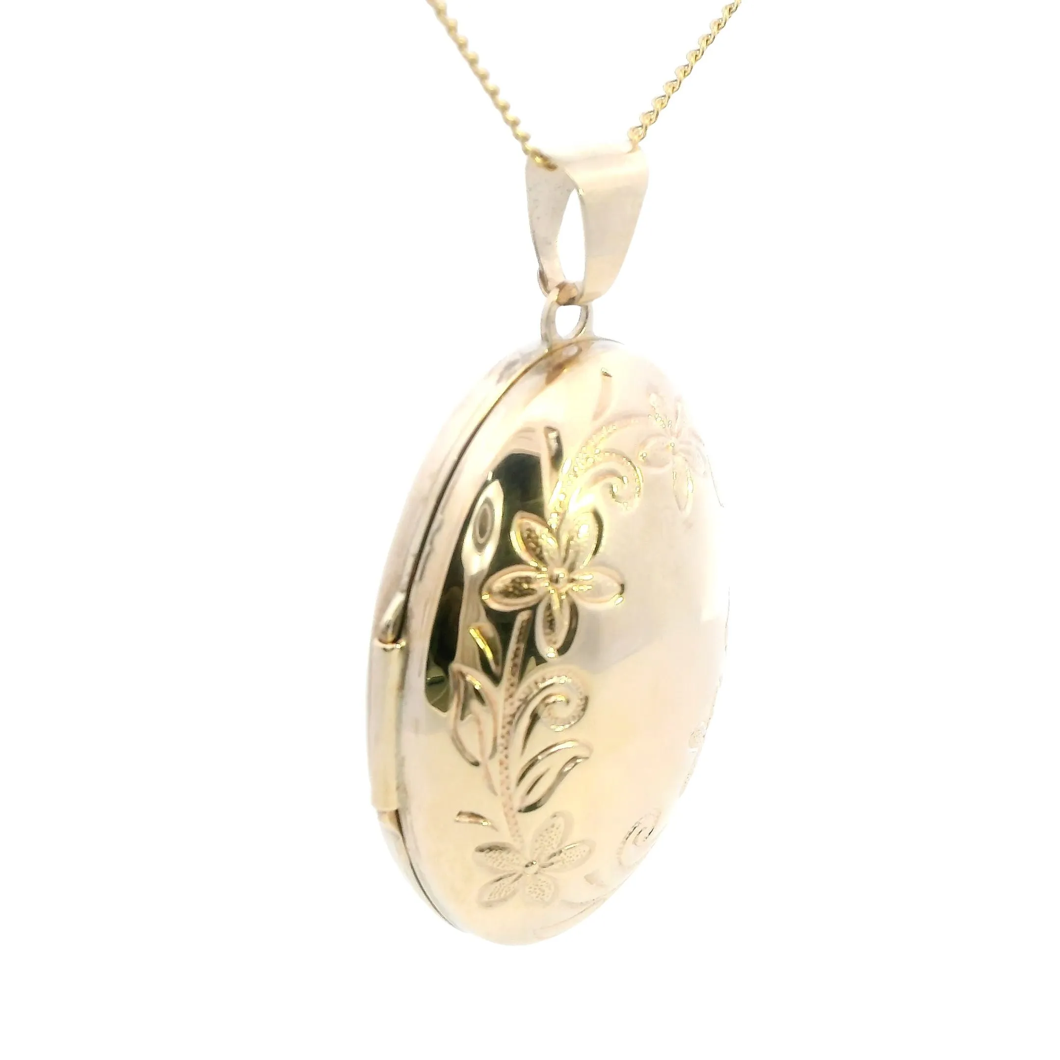 Vintage 9ct Yellow Gold Locket with Birmingham Hallmark