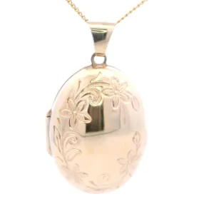 Vintage 9ct Yellow Gold Locket with Birmingham Hallmark