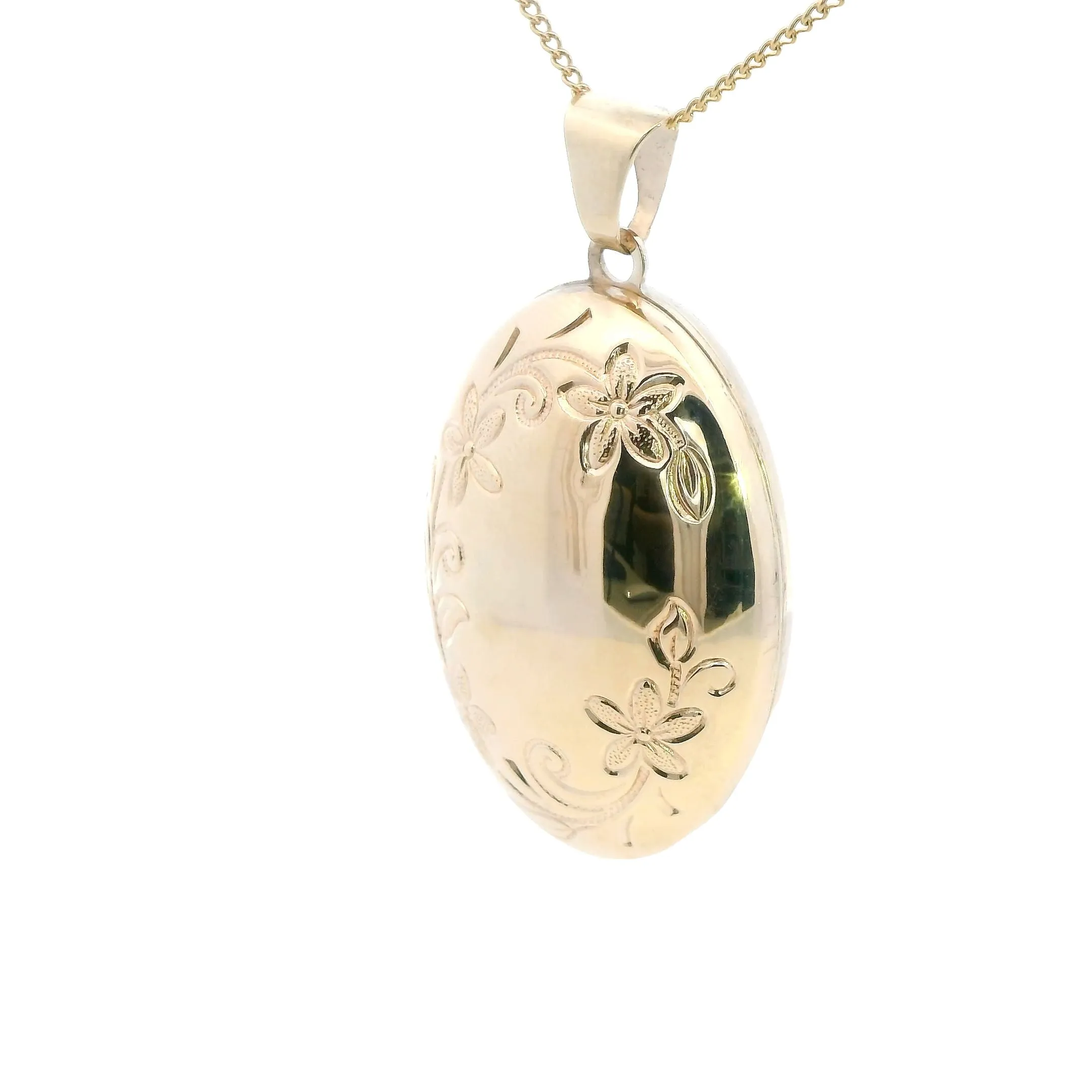 Vintage 9ct Yellow Gold Locket with Birmingham Hallmark