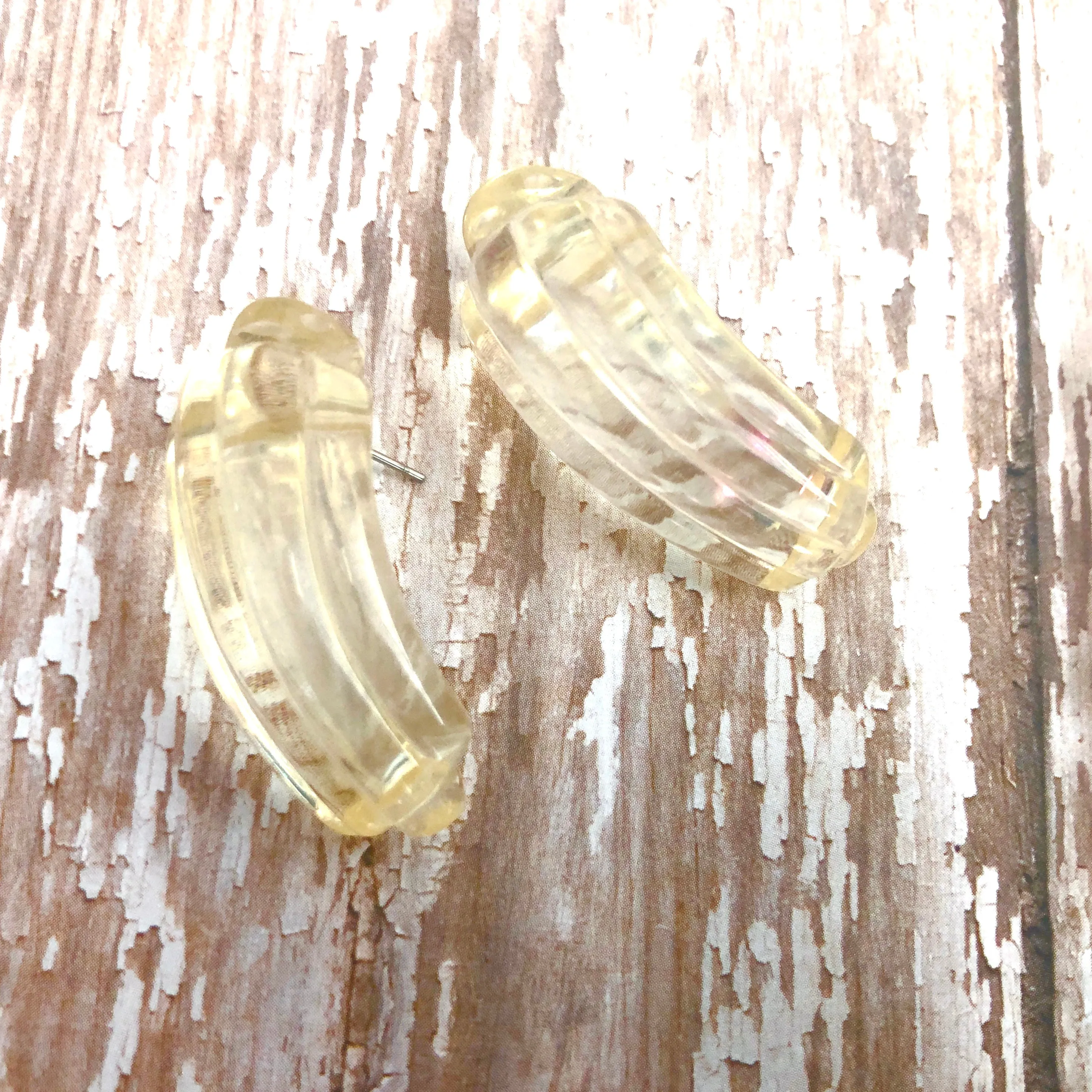 Vintage Art Deco Column Stud Earrings