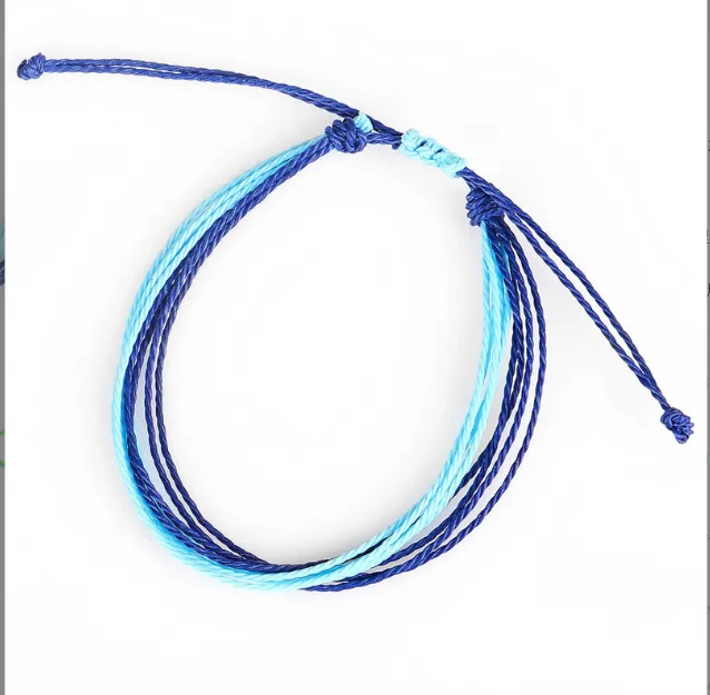 Wax Line Creative Handwoven Bracelet Colorful Drawstring