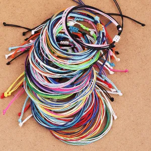 Wax Line Creative Handwoven Bracelet Colorful Drawstring