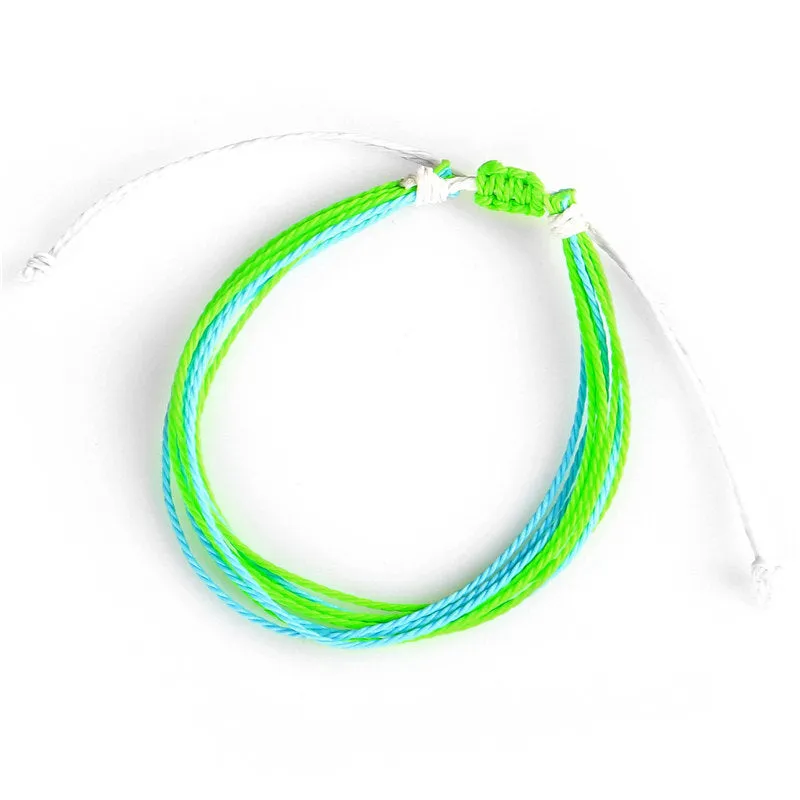 Wax Line Creative Handwoven Bracelet Colorful Drawstring