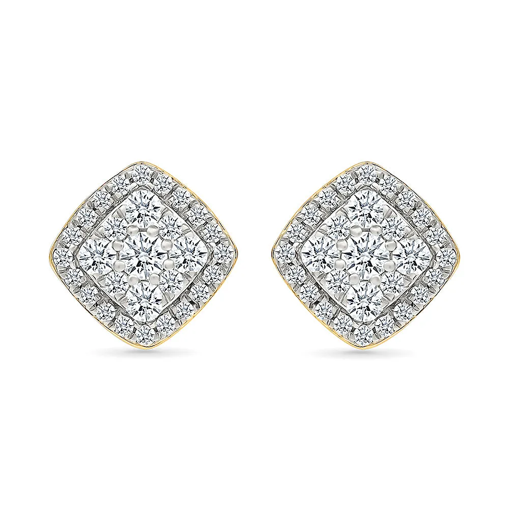 Whispering Gold & Diamond Studs