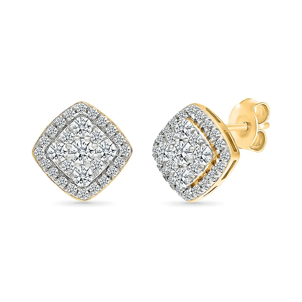 Whispering Gold & Diamond Studs