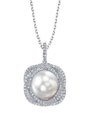 White South Sea Pearl & Diamond Orion Pendant